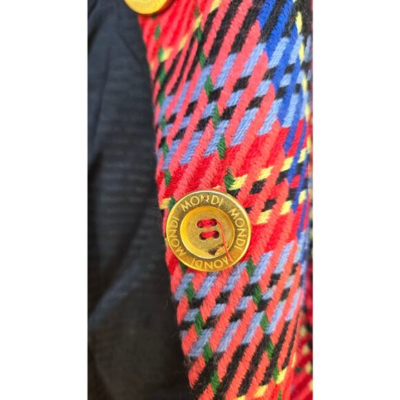 Mondi Red Tweed Vintage 1980s Jacket Wool Size 36 USED Excellent Condition - Picture 7 of 9